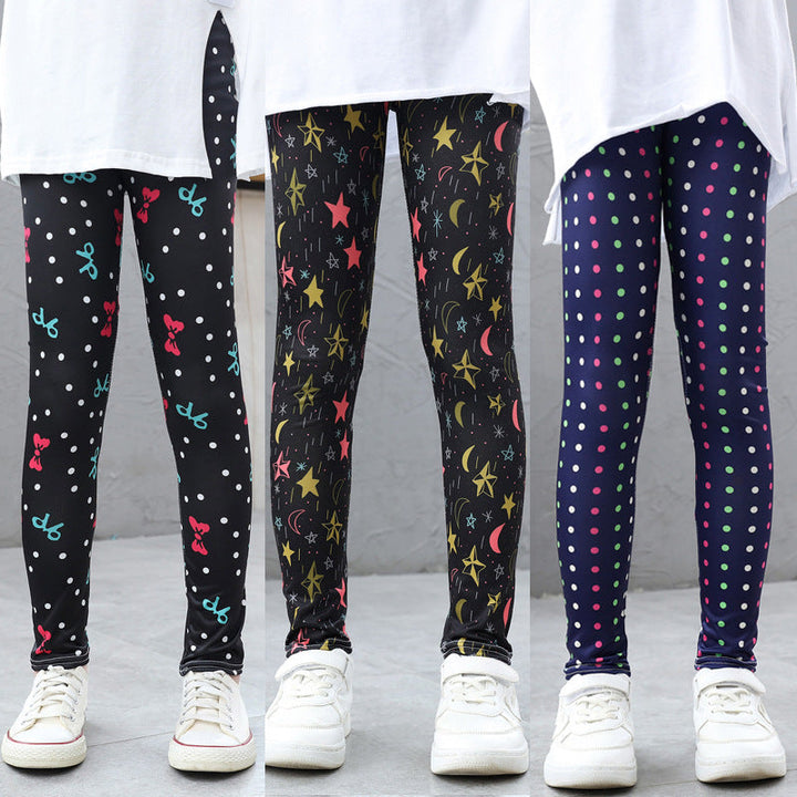 Summer Thin Stretchy Base Leggings For Children