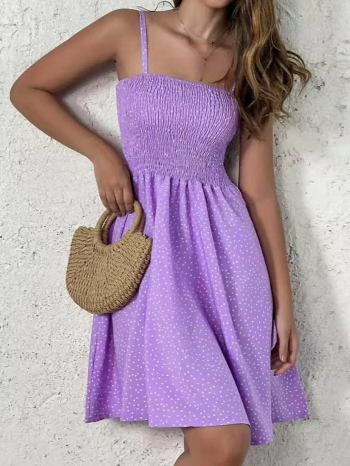 Full Size Smocked Square Neck Cami Dress Plus Size