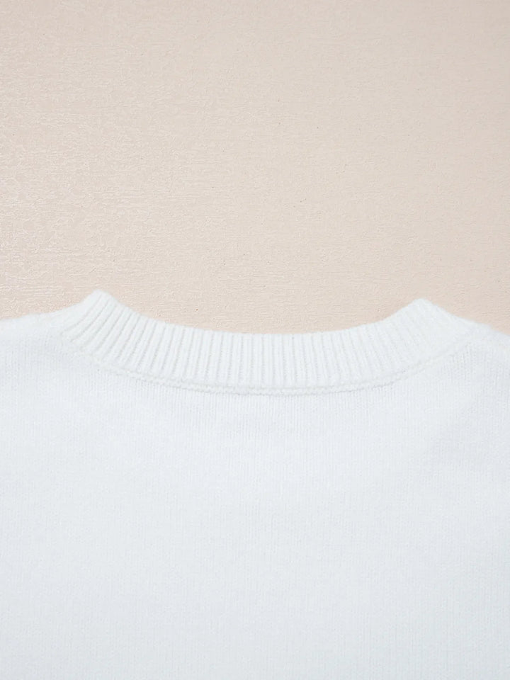 Western Boots Horseshoe Star Knit Crew Neck Sweater
