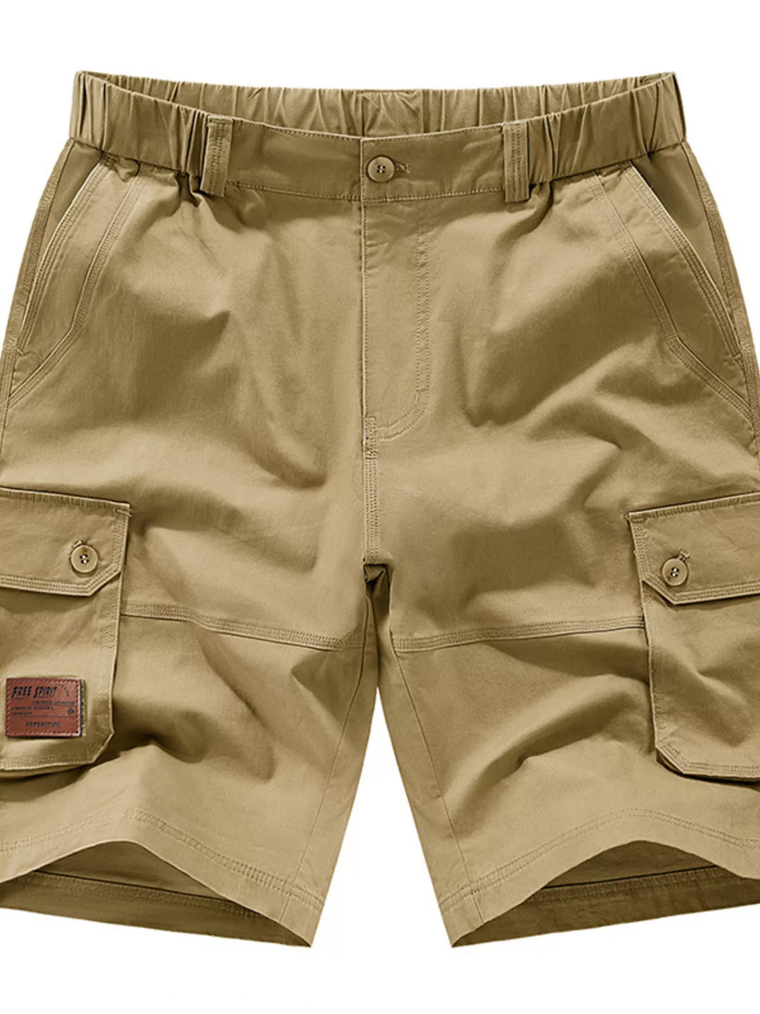 Men's Plus Size Pocketed Elastic Waist Shorts