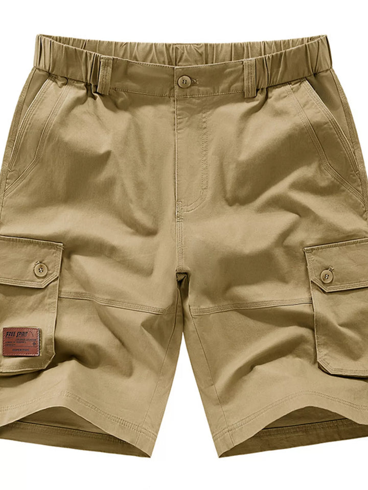 Men's Plus Size Pocketed Elastic Waist Shorts