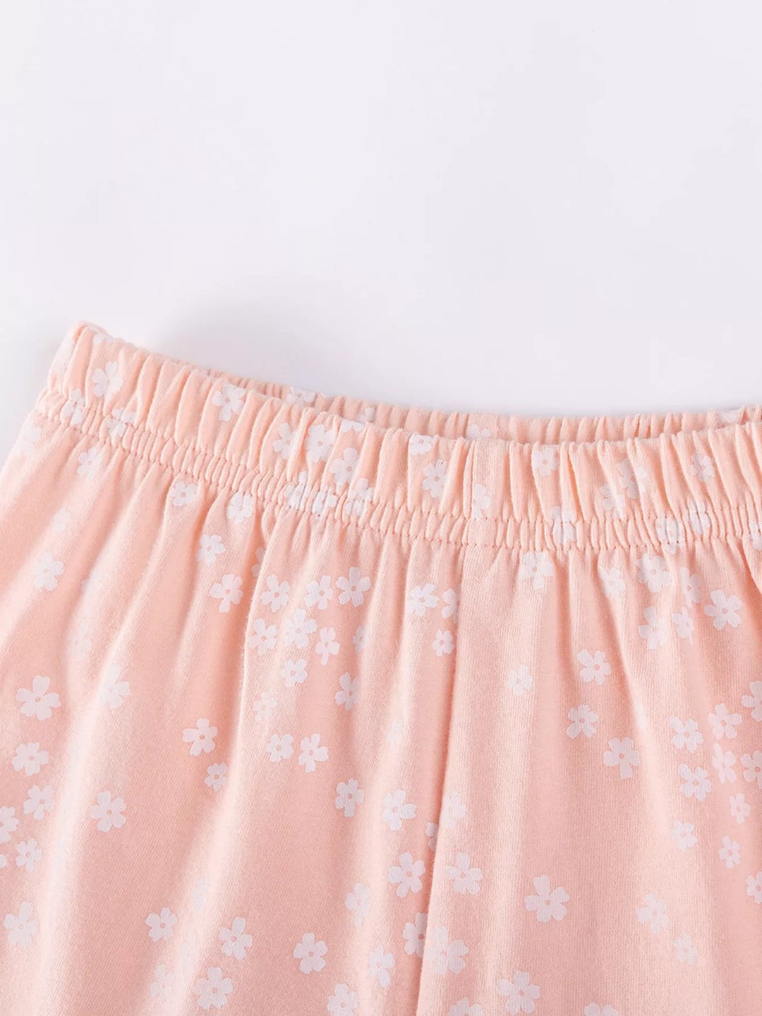 Children's Ruffled Sleeve Graphic Tee & Floral Shorts Set