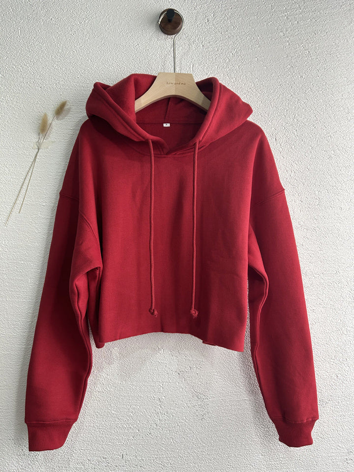 Womens Long Sleeve Fleece Lined Sports Hoodie