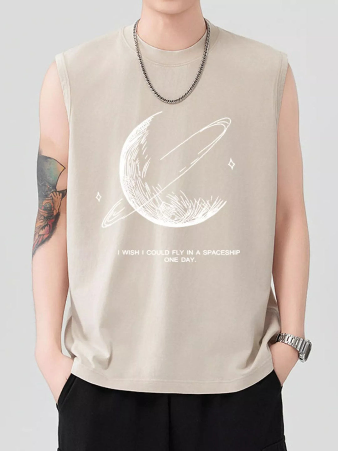 Men's Graphic Round Neck Tank