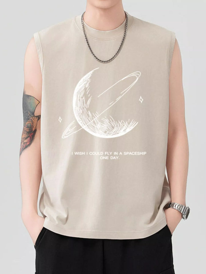 Men's Graphic Round Neck Tank
