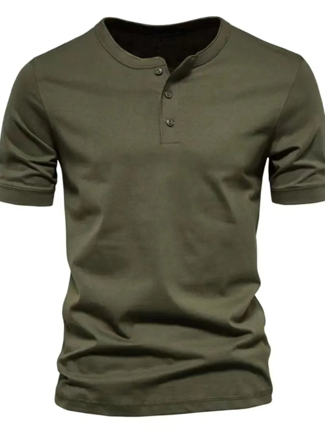 Men's Full Size Button Detail Short Sleeve Top Plus Size