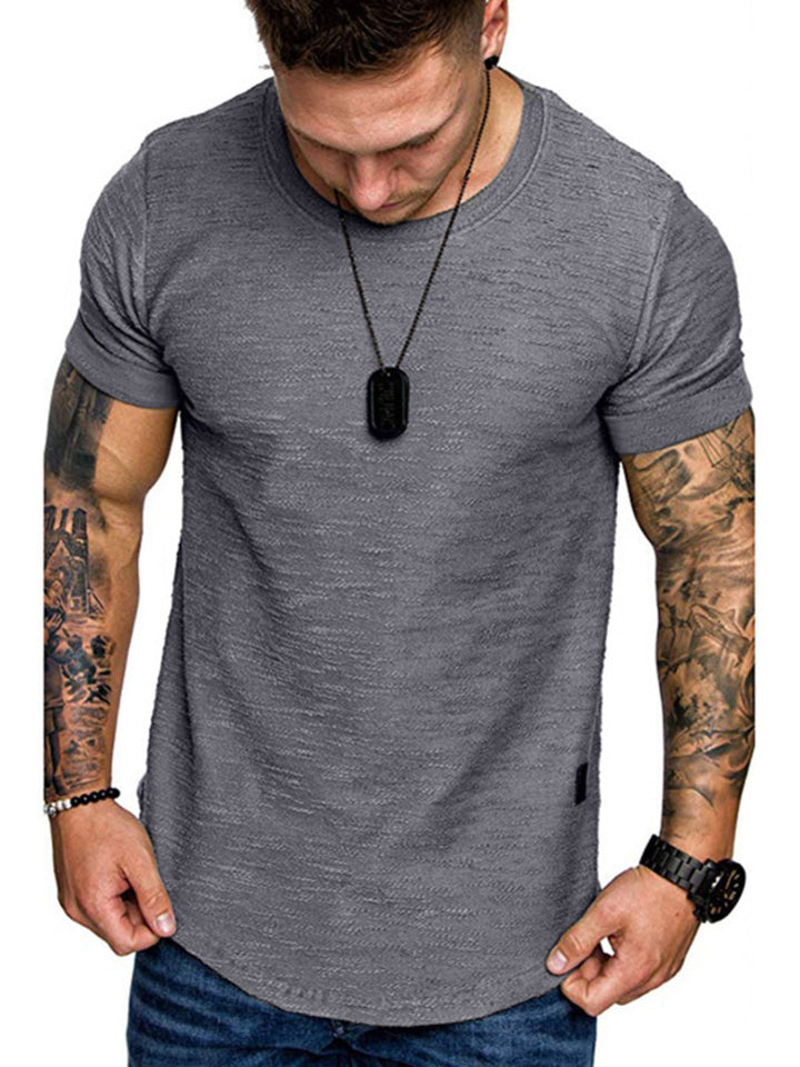 Men's Round Neck Slim Fit Casual T-Shirt