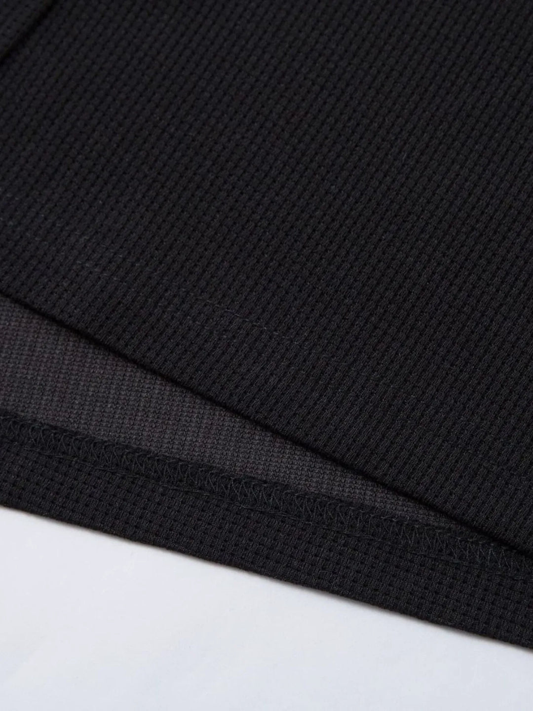 Men's Henley Structured Waffle-Knit T-Shirt