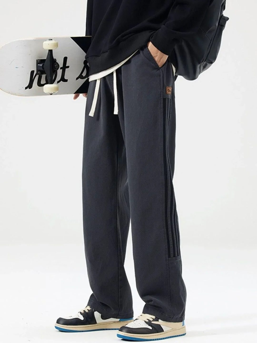 Men's Full Size Drawstring Wide Leg Pants Plus Size