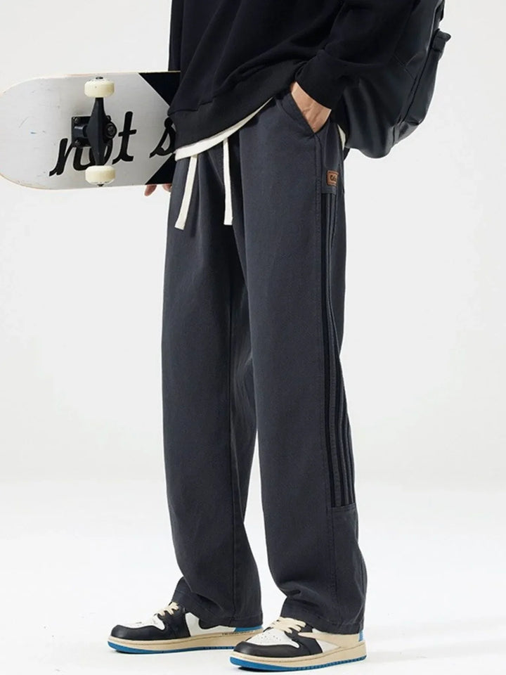 Men's Full Size Drawstring Wide Leg Pants Plus Size