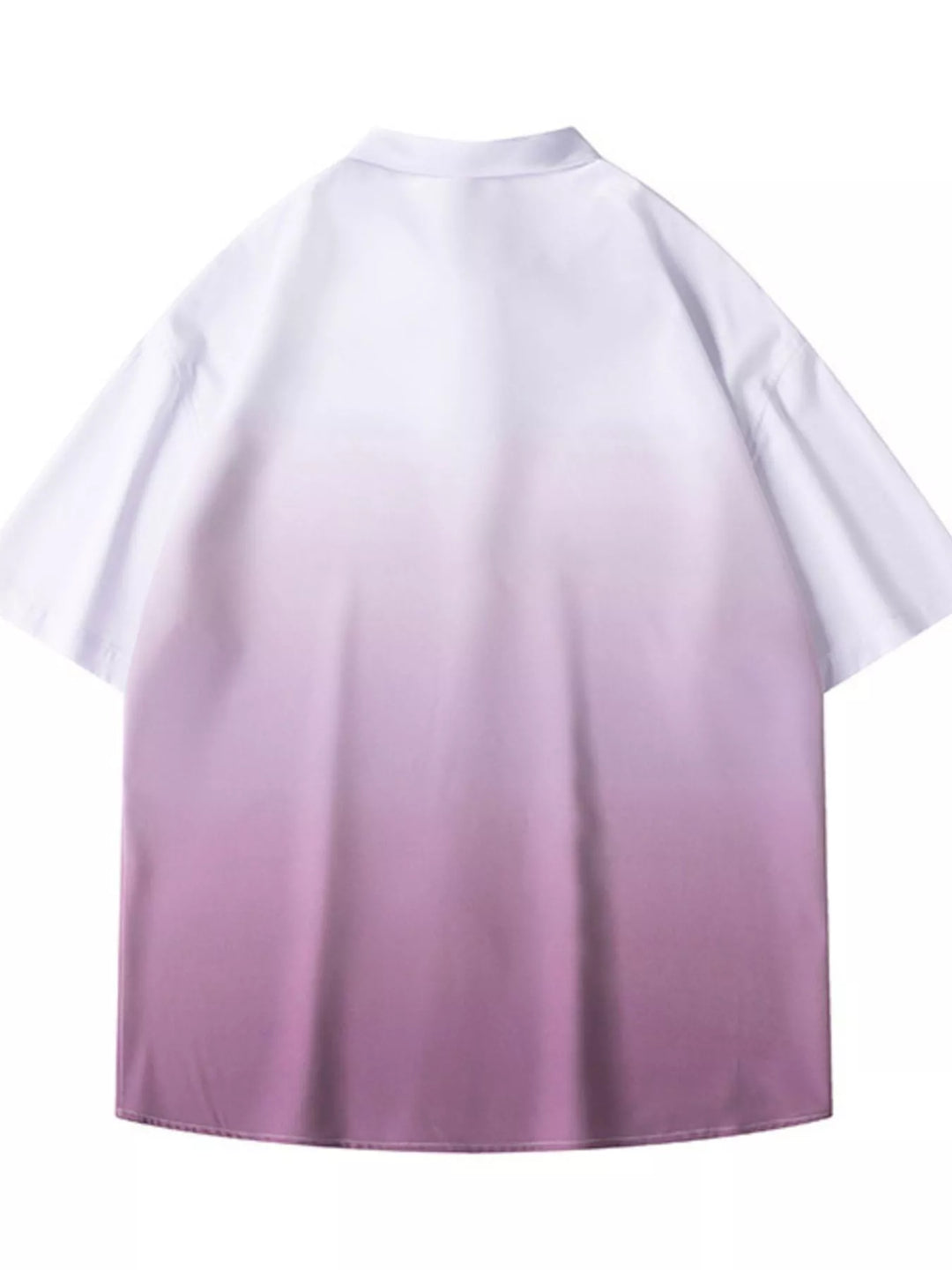 Men's Plus Size Gradient Color Short Sleeve Shirt