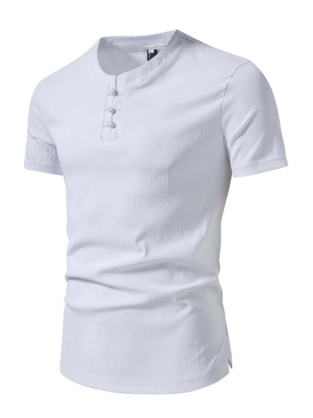 Men's Plus Size Casual Button Henley T-Shirt