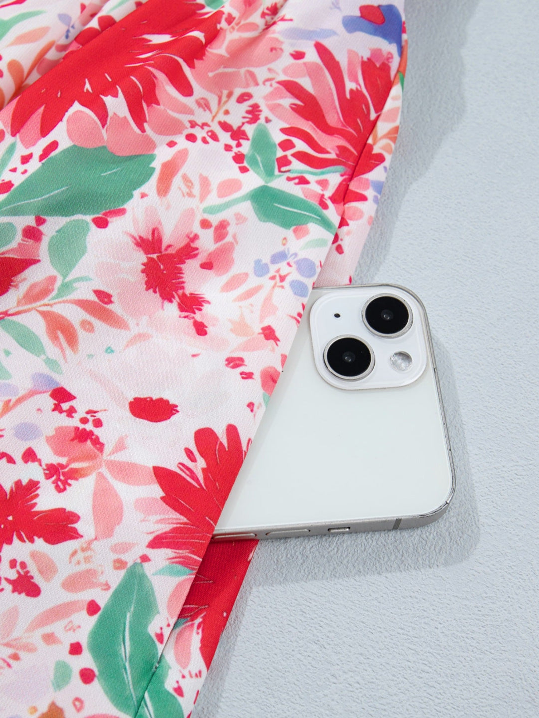 Floral Print Tie-Shoulder Midi Dress