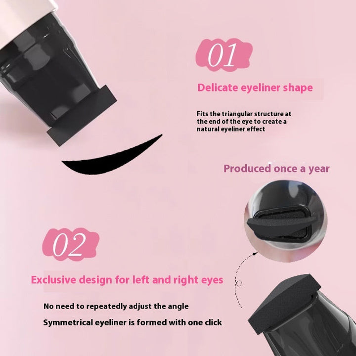Waterproof Not Smudge Precise Outline Natural Long Lasting Integrated Double-headed Eyeliner Stamp Pen