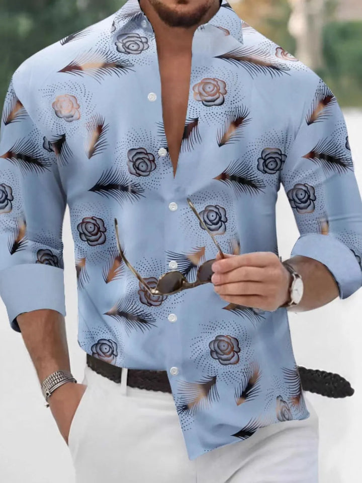 Men's Full Size Button Up Long Sleeve Shirt Plus Size
