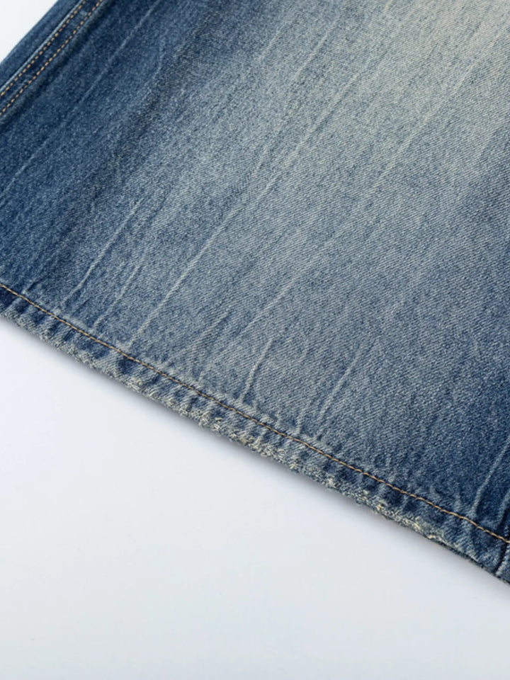 Men's Washed Denim Bermuda Shorts