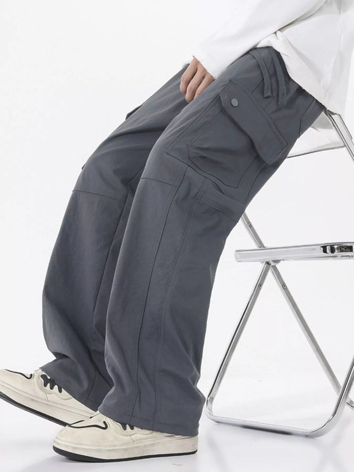 Men's Full Size Multi-Pocket Cargo Utility Pants Plus Size