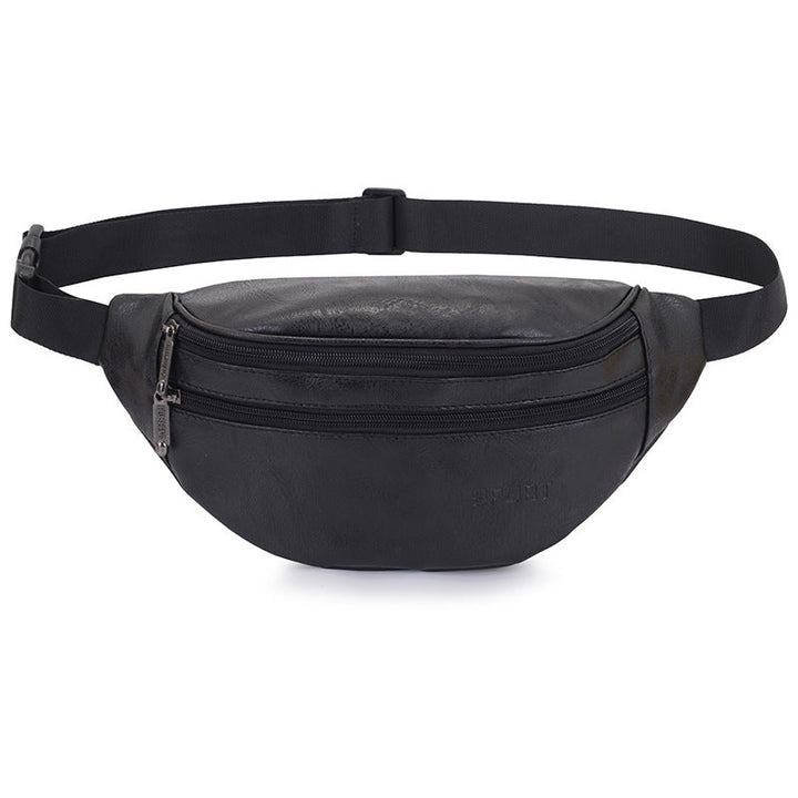 Retro PU Leather Casual Men's Waist Bag