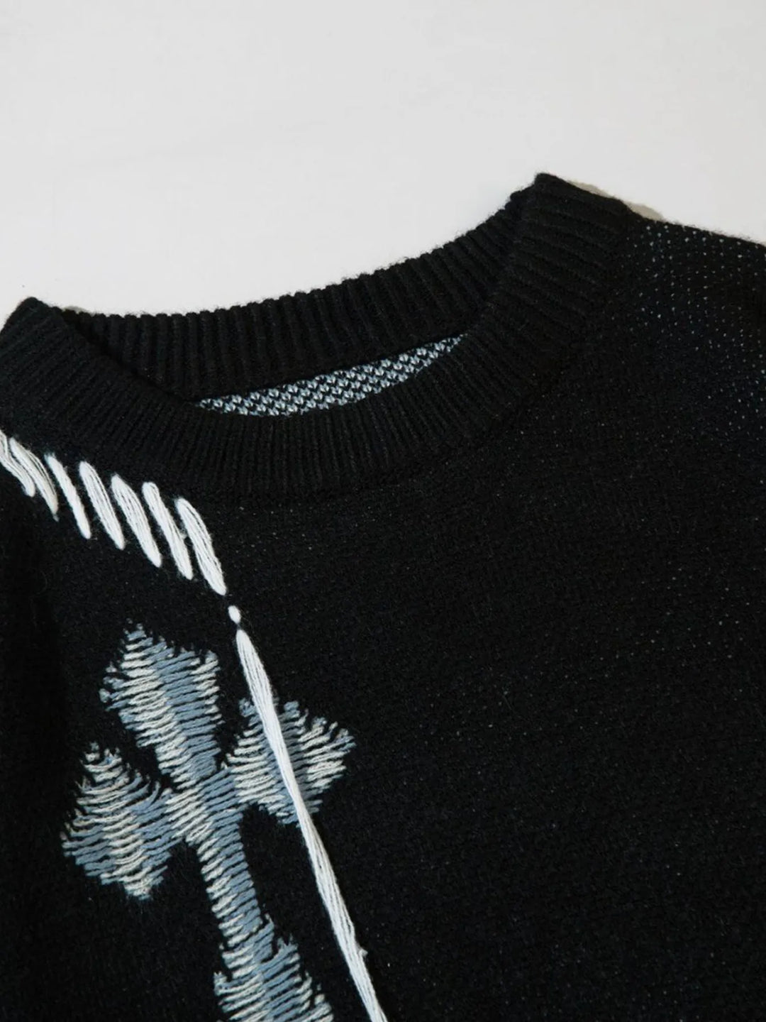 Men's Cross Round Neck Sweater