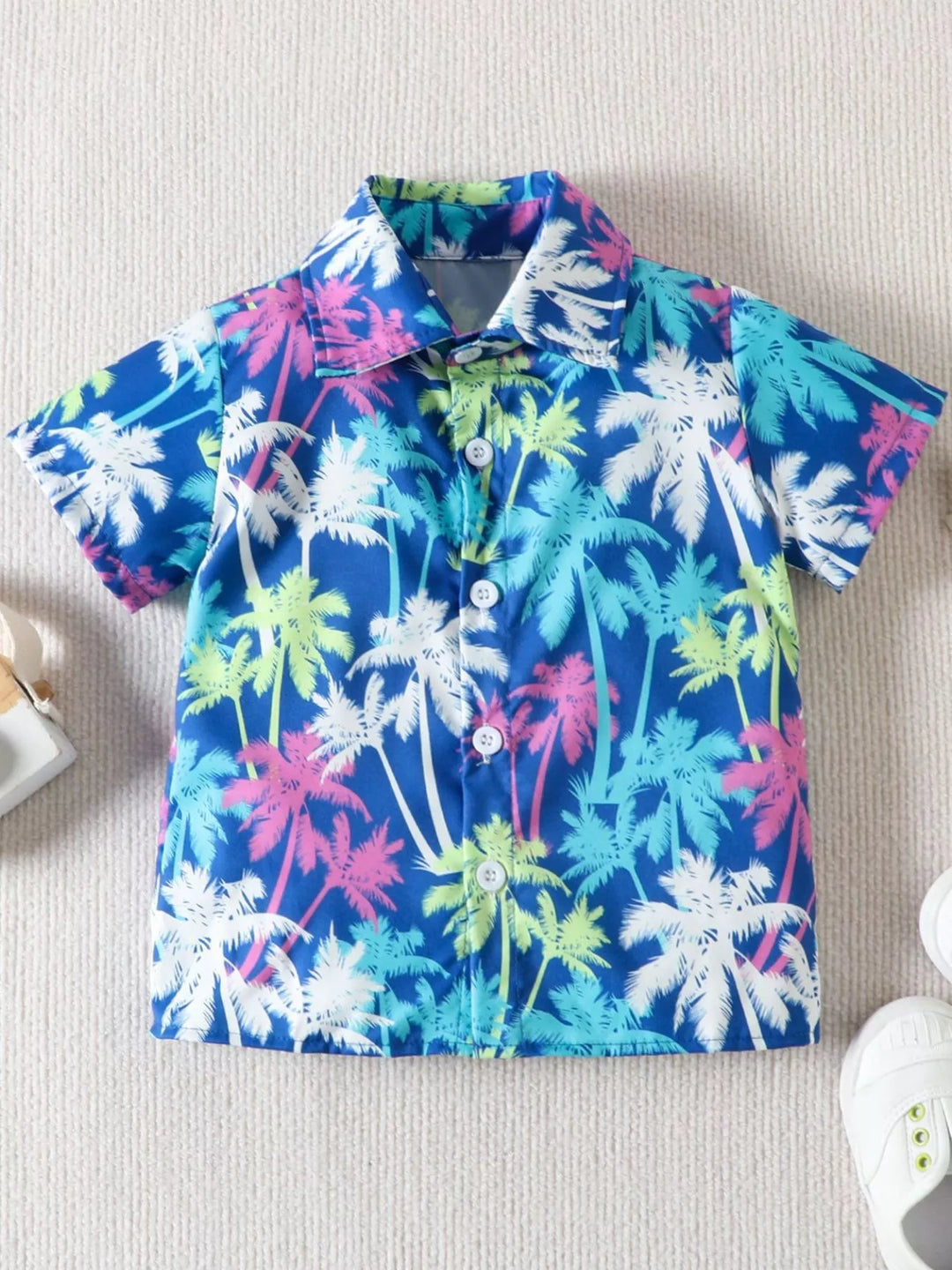 Children's Tropical Print Shirt and Shorts Set