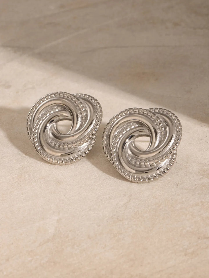 Stainless Steel Volution Stud Earrings