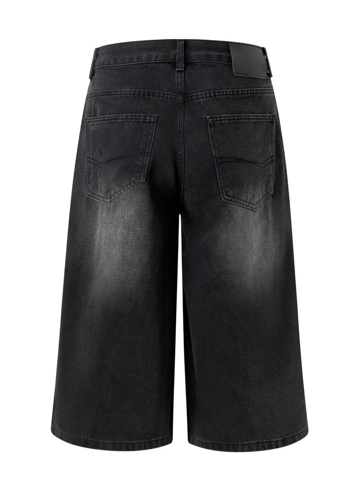 Men's Washed Denim Bermuda Shorts