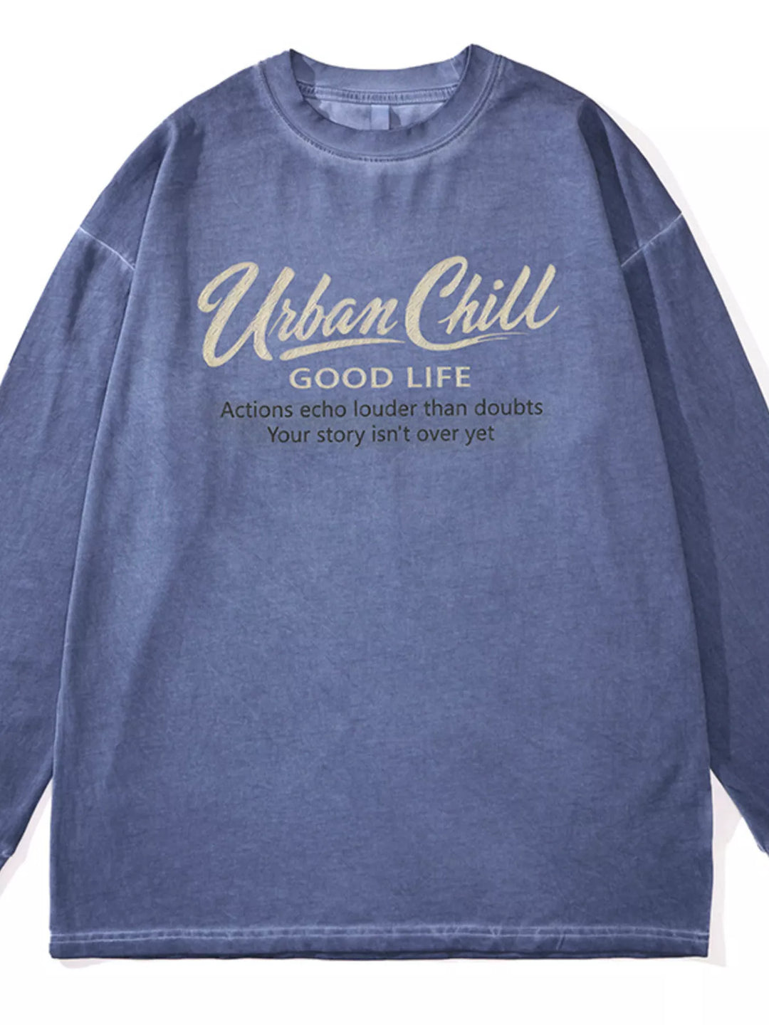 Men's Plus Size Letter Graphic Long Sleeve T-Shirt