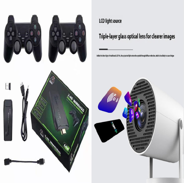 M8 Tv Mini Hd Wireless Arcade Joystick Double Fc Game Console Family U Bao Game Console Ps1