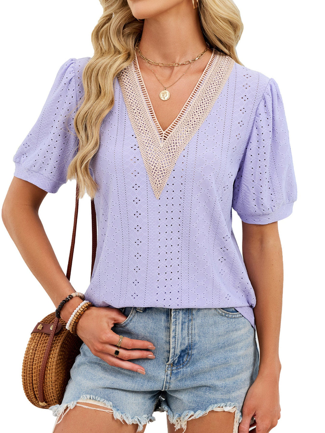 V-Neck Short Sleeve T-Shirt