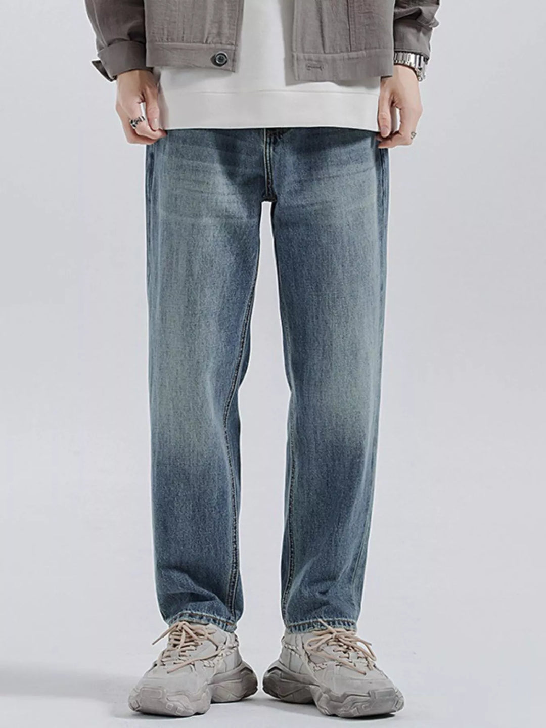 Men's Relaxed Fit Wash Jeans