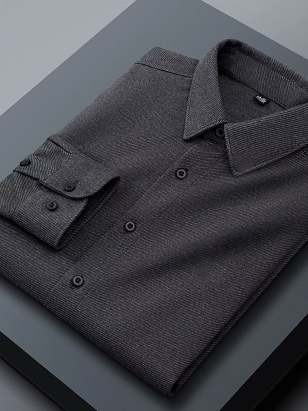 Men's Plus Size Casual Long Sleeve Button-Down Shirt