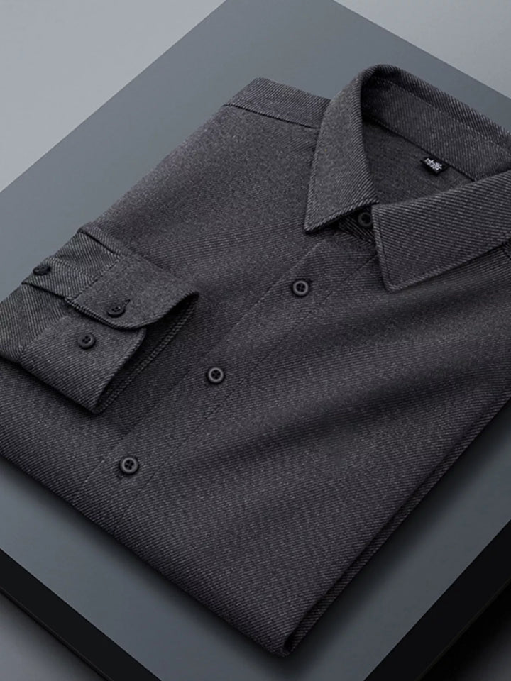 Men's Plus Size Casual Long Sleeve Button-Down Shirt