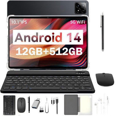 10 inch Google Android Tablet 12 512 GB Dual SIM Dual Standby Bluetooth