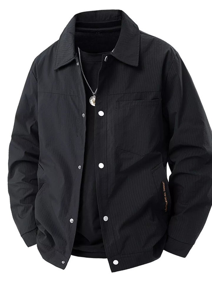 Men's Plus Size Lightweight Snap-Down Jacket