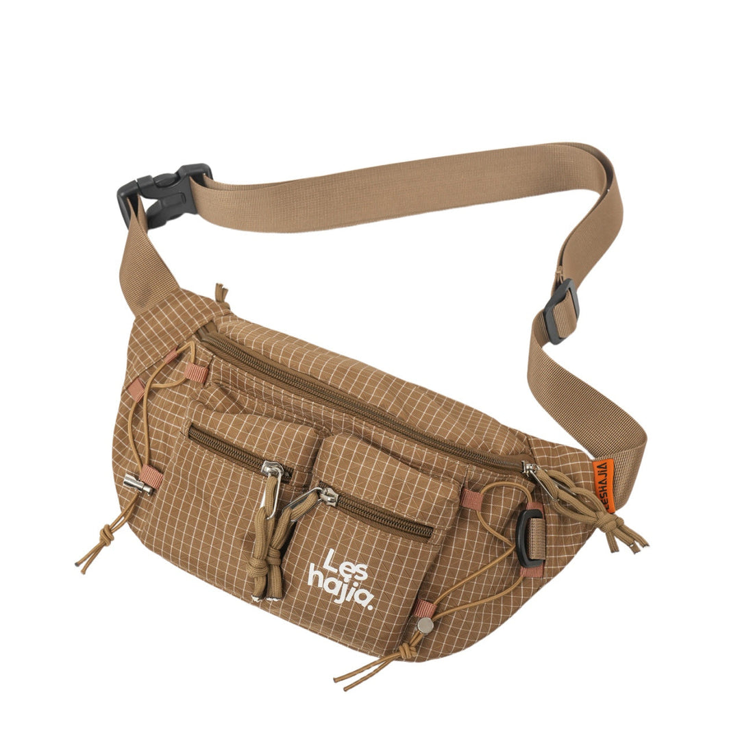 Workwear-style Outdoor Hiking Waist Bag, Lightweight Chest Pack For Men