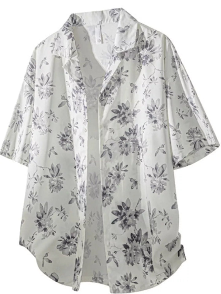 Men's Tropical Print Short Sleeve Shirt