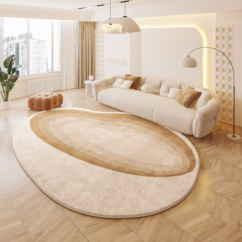 Cream Colored Stain-resistant And Easy To Maintain Cashmere Look Rug
