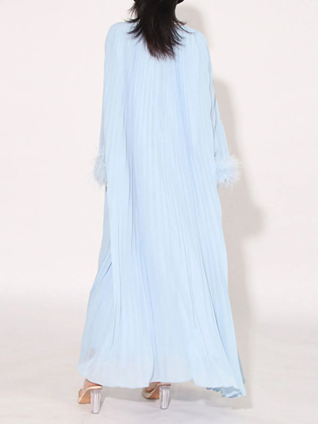 Rhinestone Long Sleeve Maxi Dress