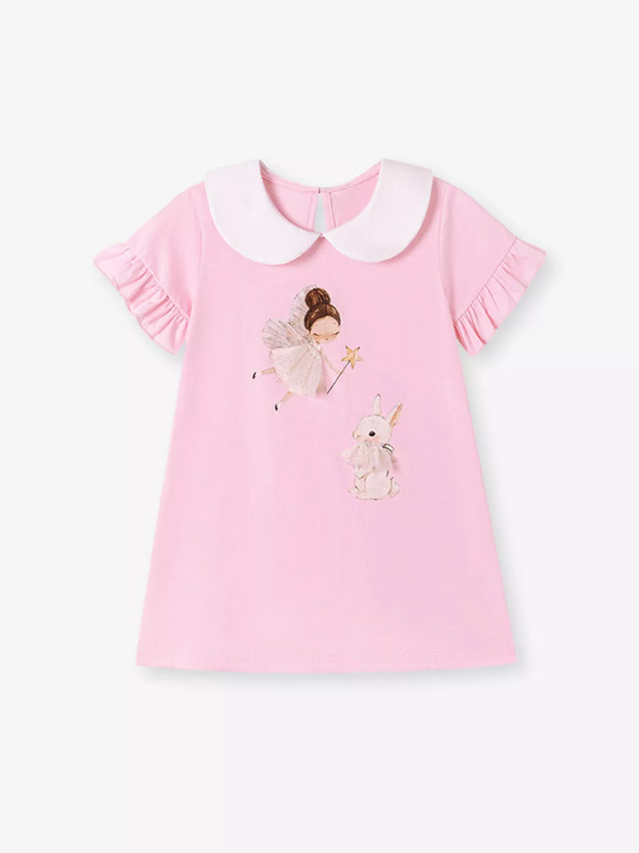 Children's Peter Pan Collar Short Sleeve Dress