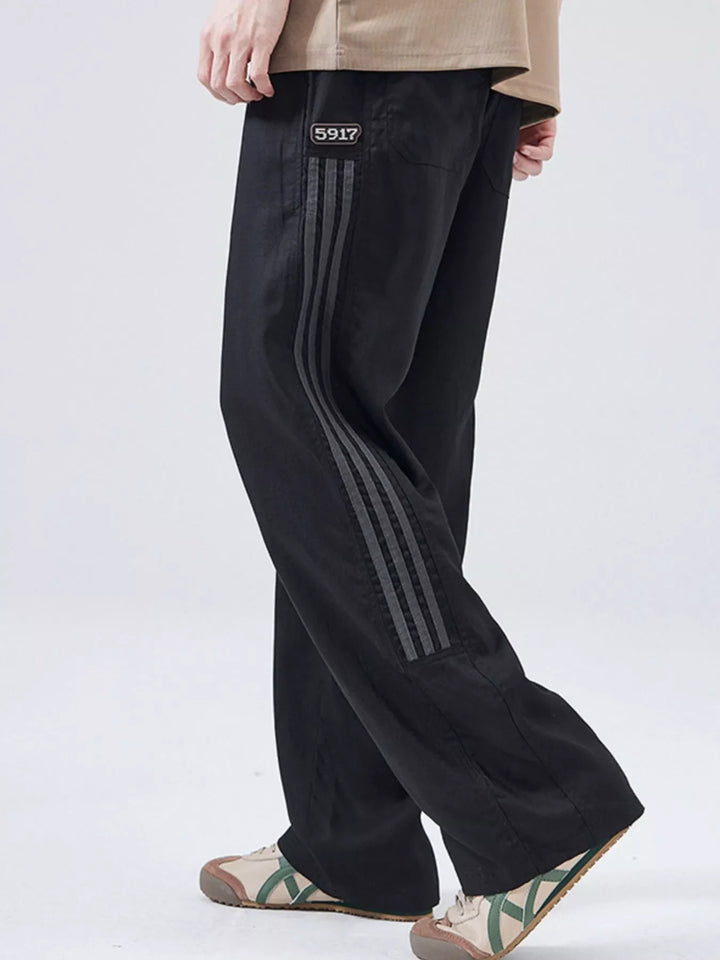 Men's Full Size Casual Loose-Fit Drawstring Pants Plus Size