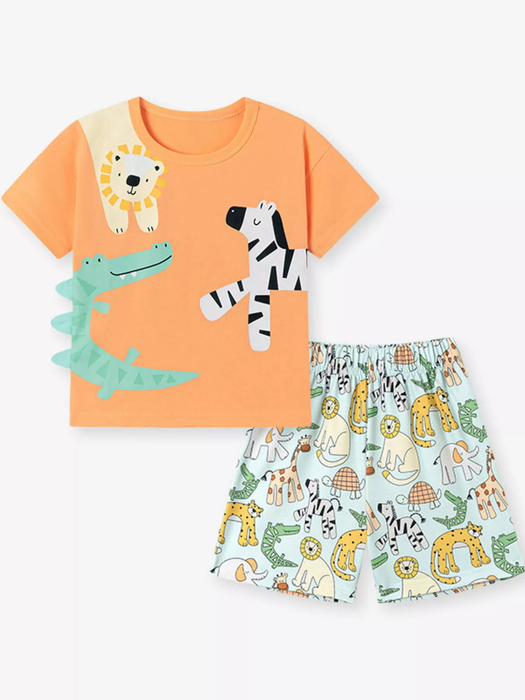 Children's Animal Print T-Shirt & Shorts Set