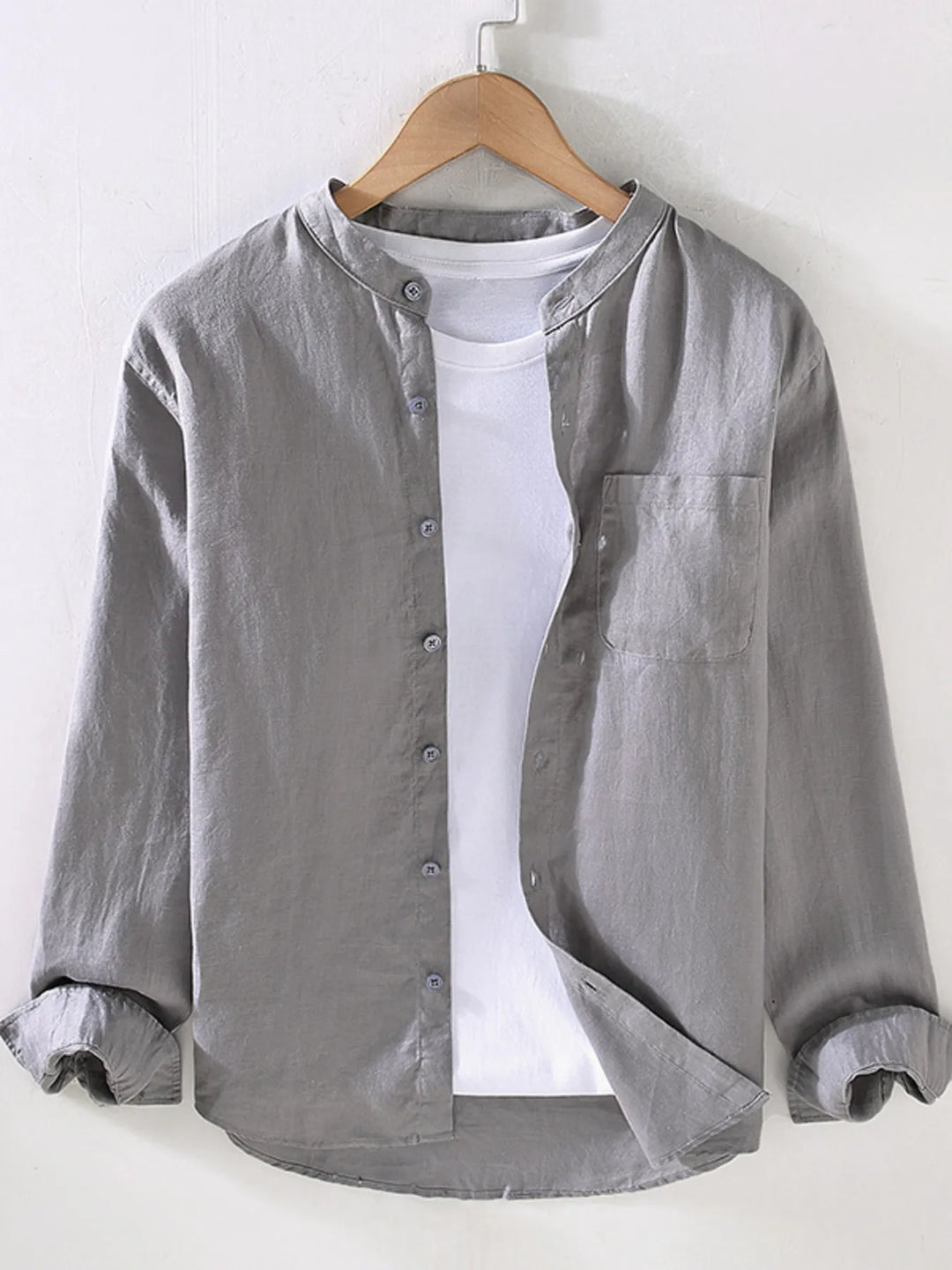 Men's Full Size Button Up Long Sleeve Shirt Plus Size