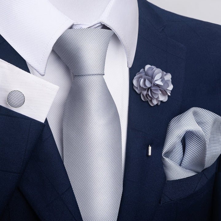 Men's Tie Suit Pocket Square Combo 8