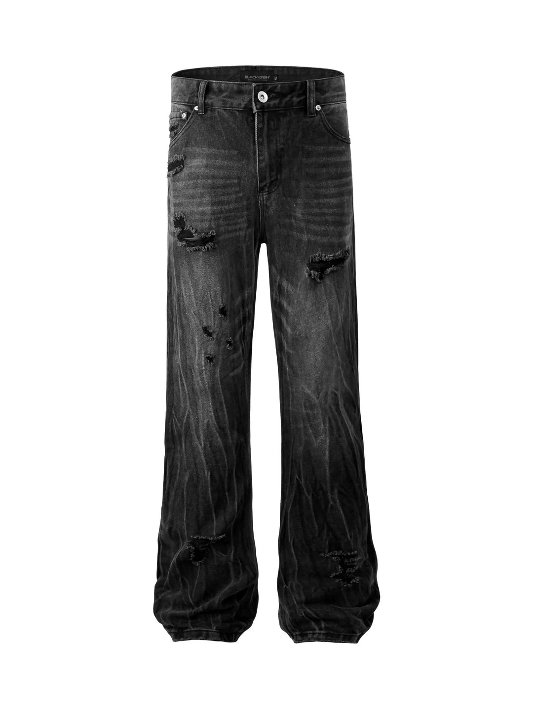Men's Distressed Wide Leg Jeans