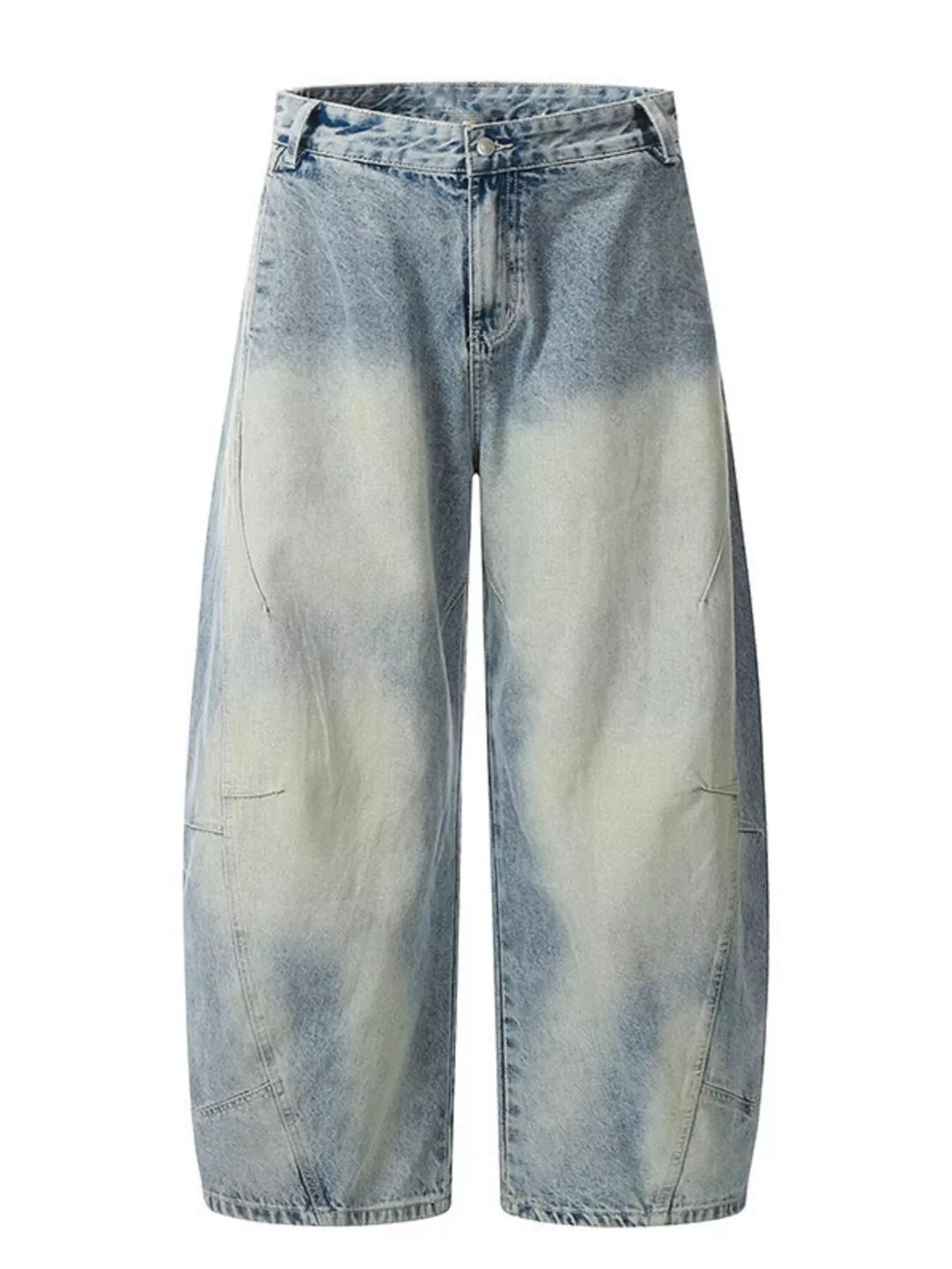 Men's Full Size Vintage Wash Wide Leg Jeans Plus Size