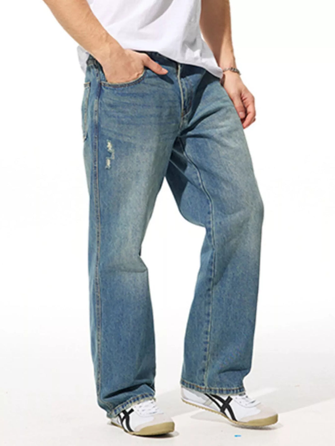 Men's Relaxed Fit Wash Jeans