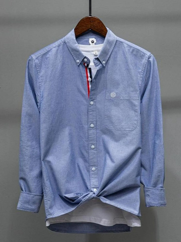 Men's Plus Size Button Up Long Sleeve Shirt