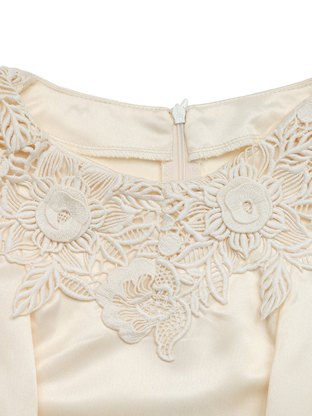 Lace Trimmed Short Sleeve Blouse