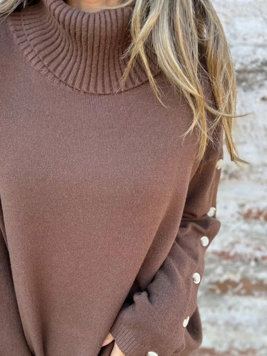 Full Size Turtleneck Long Sleeve Sweater Plus Size