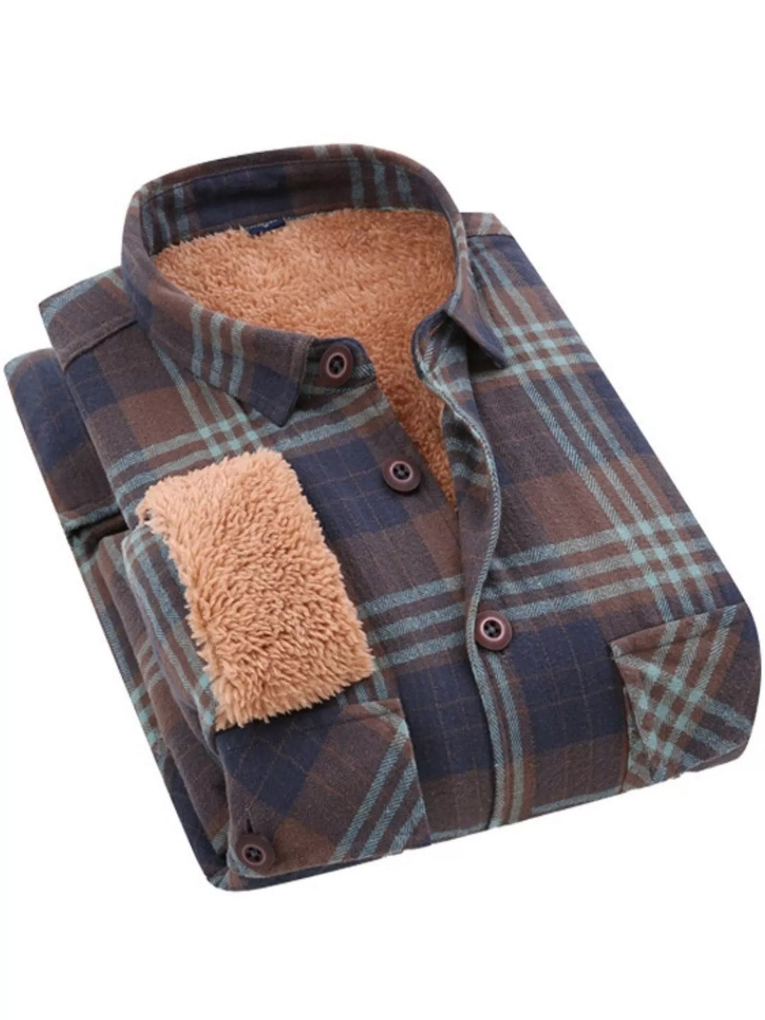 Men's Plus Size Casual Plaid Button Up Shirt